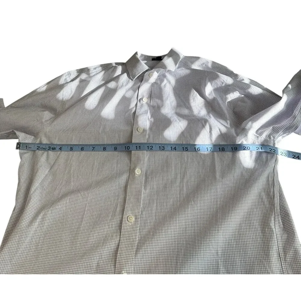 J.Crew Men's Blue Plaid Slim Fit Flex Wrinkle Free Button Down‎ Shirt Size Large